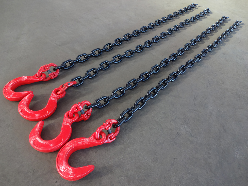 Lifting chain, double ring buckle, hook